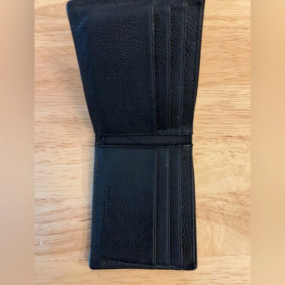 Michael Kors Black Pebbled Leather Billfold Wallet
